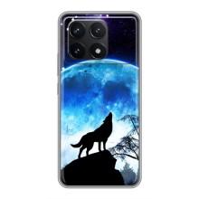 Захисні чохли для Поко Ф6 Про (AlphaPrint) (ХІТ продаж) ВОВК (Вовк на місяць)
