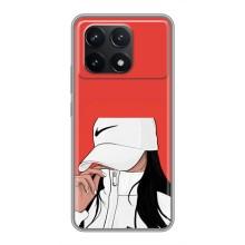 Силиконовый Чехол на Xiaomi POCO F6 Pro с картинкой Стильных Девушек (Девушка Nike)
