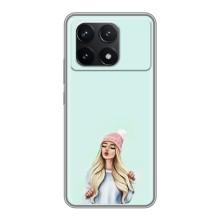 Силиконовый Чехол на Xiaomi POCO F6 Pro с картинкой Стильных Девушек (В шапке)