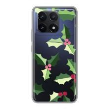 Зимні Чохли для Поко Ф6 Про - прозорий фон (Різдвяний фон)