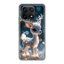 Яскравий чохол для Xiaomi POCO F6 Pro з Зимові Оленята – Блискуче оленятко