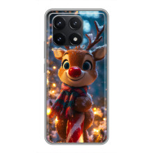 Яскравий чохол для Xiaomi POCO F6 Pro з Зимові Оленята – Олень з шарфом