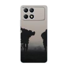 Чехлы на военную тематику для Xiaomi POCO F6 – Бой солдат