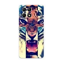 Чехлы с изображением разных животных для Xiaomi POCO F6 (Яркий Тигр)