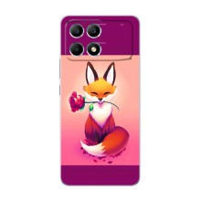 Чохли з картинкою Лисичка для Xiaomi POCO F6 (VPrint) (Лиса з трояндою)