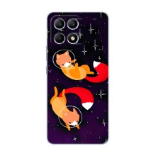 Чохли з картинкою Лисичка для Xiaomi POCO F6 (VPrint) (Лисички космонавти)