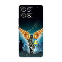Чехлы с картинкой ЗСУ для Xiaomi POCO F6 (AlphaPrint) (Солдат ЗСУ)