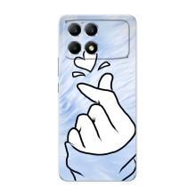 Чехлы (Знак сердечка) на Xiaomi POCO F6 – Сердечка знак