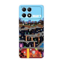 Чохол Майнкрафт на Xiaomi POCO F6 (AlphaPrint) Minecraft (фон Minecraft)