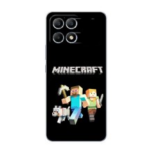 Чохол Майнкрафт на Xiaomi POCO F6 (AlphaPrint) Minecraft (герої Minecraft)
