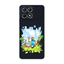 Чохол Майнкрафт на Xiaomi POCO F6 (AlphaPrint) Minecraft (персонажі Minecraft)