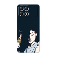 Чехол с печатью для Xiaomi POCO F6 - (Мода) (AlphaPrint) – Красивая девочка