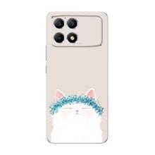 Чехол на тематику: Коты для Xiaomi POCO F6 – Белый котик