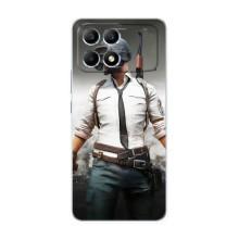 Силиконовый чехол с картинкой "Герой Pubg" на Xiaomi POCO F6 – Пабг