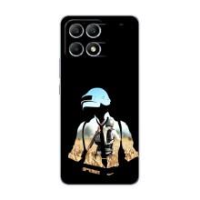 Силиконовый чехол с картинкой "Герой Pubg" на Xiaomi POCO F6 – Пубг мен