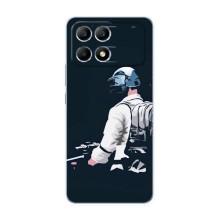 Силиконовый чехол с картинкой "Герой Pubg" на Xiaomi POCO F6 – В экиперовке