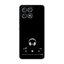 Чехол с картинками на черном фоне для Xiaomi POCO F6 – Плеер