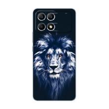 Чехол с картинкой на Xiaomi POCO F6 – Лев - синий