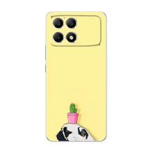 Бампер для Xiaomi POCO F6 з картинкою "Песики" (Кактус на голові)