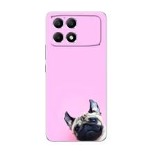 Бампер для Xiaomi POCO F6 з картинкою "Песики" (Собака на рожевому)