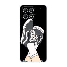 Чехол с Прикольным принтом на Xiaomi POCO F6 (Кеды)
