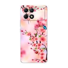 Чохол з картинкою Сакури на Xiaomi POCO F6 – Метелики на сакурі