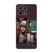 Чехол для Xiaomi POCO F6 (AlphaPrint - с принтом Зеленского)