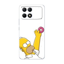 Чjхол з Сімпсонами для Xiaomi POCO F6 (VPrint) (Гомер з пончиком)