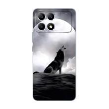 Чохол з Вовком на Xiaomi POCO F6 – Вовк і місяць