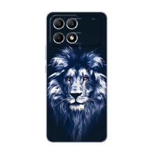 Чохол з картинкою ЛЕВ для Xiaomi POCO F6 (VPrint) (Синій Лев)