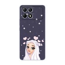 Чехол Стильные девушки на Xiaomi POCO F6 – Девушка и сердечки