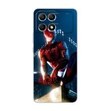 Чехол Супергерой Человека Паука на Xiaomi POCO F6 – Паук на доме