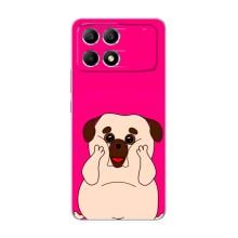 Чохол (ТПУ) Милі песики для Xiaomi POCO F6 (Веселий Мопсік)