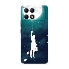 Чехол (ТПУ) с планетами на Xiaomi POCO F6 – To The moon