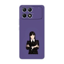 Чохли Венсдей на Xiaomi POCO F6 Уенсдей (AlphaPrint) (Венздей у чорному)