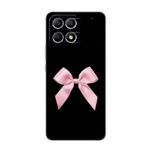 Чехол банты для Xiaomi POCO F6 – Бант на черном