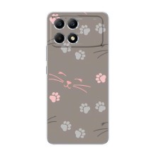 Чохол з малюнком кіт на Xiaomi POCO F6 (Лапи і вуса)
