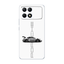 Чохол з авто Порше для Xiaomi POCO F6 – білий порше