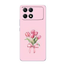 Чохол з розовим принтом для Xiaomi POCO F6 (Букет квітів)