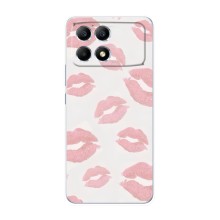 Чохол з розовим принтом для Xiaomi POCO F6 (Рожеві губи)