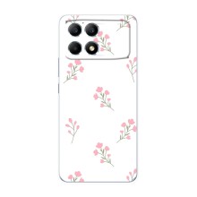 Чохол з розовим принтом для Xiaomi POCO F6 (Рожеві квіти)