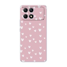 Чохол з розовим принтом для Xiaomi POCO F6 (Сердечки на рожевому)
