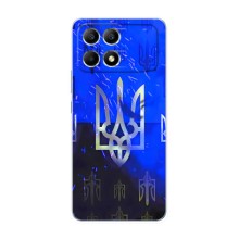 Чехол с украинским гербом на Xiaomi POCO F6 – Гербы на синем