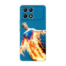 Чехол с принтом Фантастическая четверка для Xiaomi POCO F6 – Человек-Факел