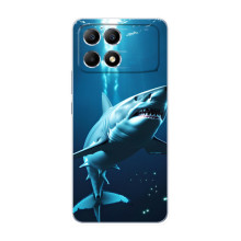 Чехол с картинкой «Хищники» для Xiaomi POCO F6 (Акула)