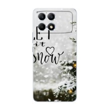 Новогодние, Праздничные Чехлы для Xiaomi POCO F6 - 2024 год (Let it snow)