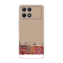 Новогодние, Праздничные Чехлы для Xiaomi POCO F6 - 2024 год (Зимний город)
