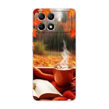 Чохол з унікальним дизайном 'Осінь з кавою' для Xiaomi POCO F6 – Кава і дощ