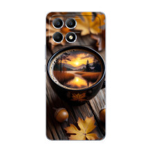 Чохол з унікальним дизайном 'Осінь з кавою' для Xiaomi POCO F6 – Темна кава