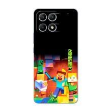 Чохли для Xiaomi POCO F6 (Персонажі МайнКрафт) – Герой Майнкрафт